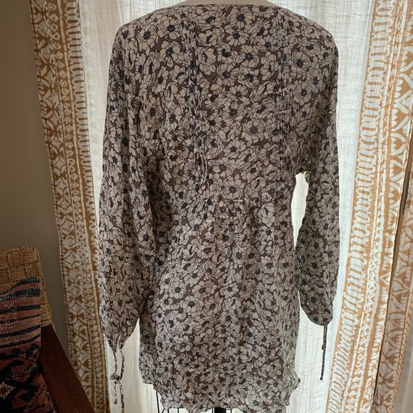 Liefsdottir Printed Silk Tunic Blouse - Like New - Picture 2 of 6